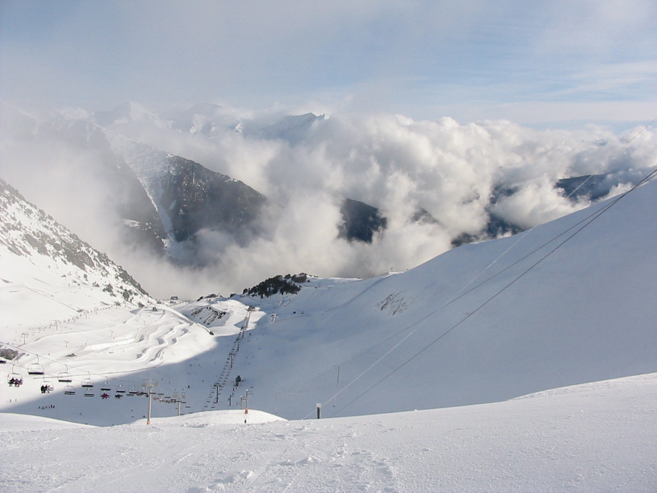 Arinsal at the top, Vallnord-Arinsal