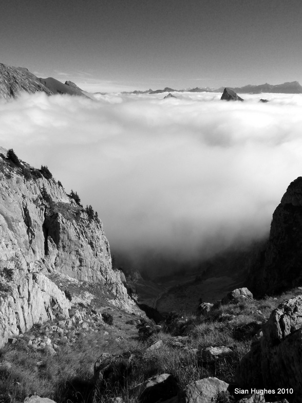 Cloud inversion from Mt Chauffe, Abondance