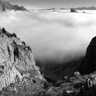 Cloud inversion from Mt Chauffe, Abondance