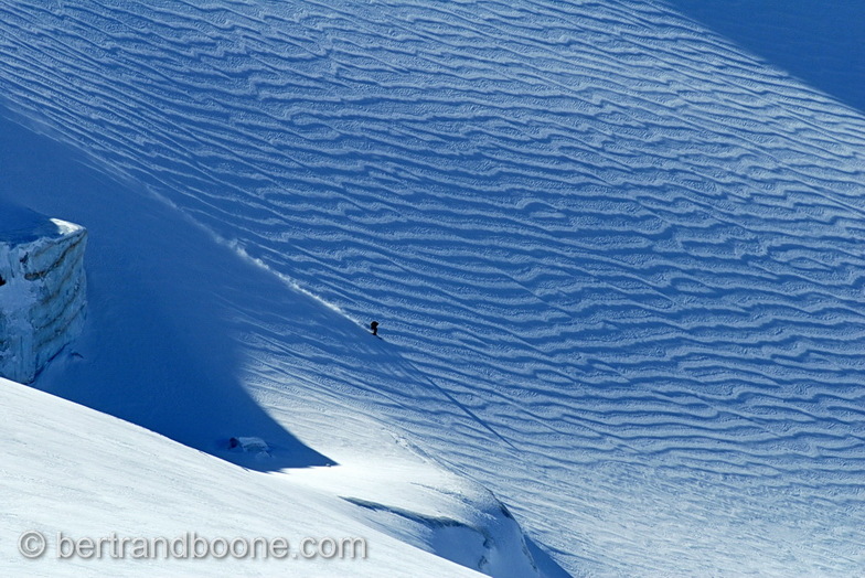 Droite sur le glacier de la Girose, La Grave-La Meije