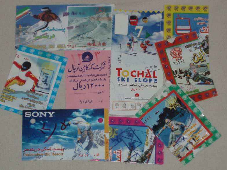 Lift tickets arround Tehran resorts., Darbandsar