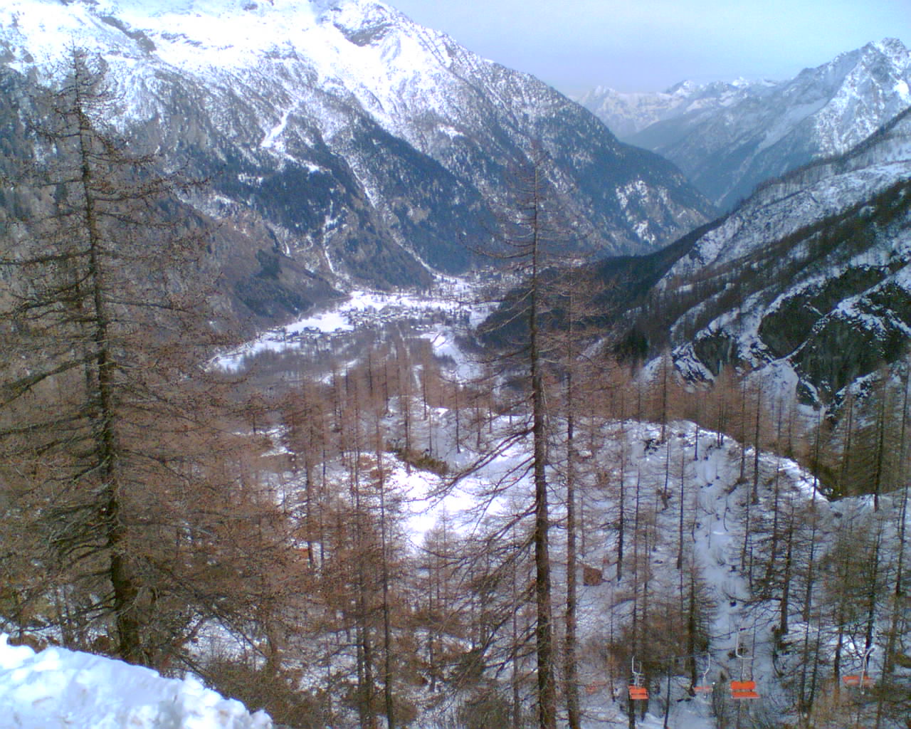Looking down the valley in Macugnaga