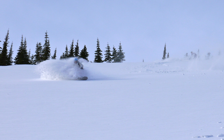 Shreddin it hard, Castle Mountain Resort