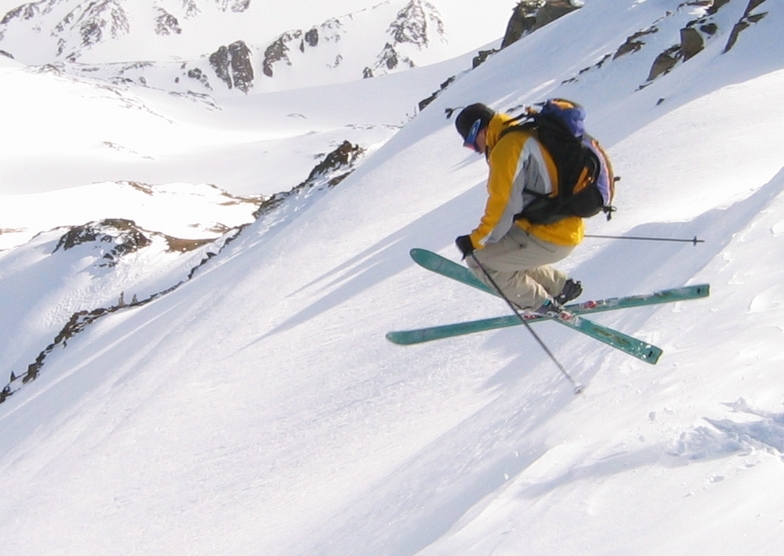 Telemarking in the Sierra backcountry, Sierra at Tahoe