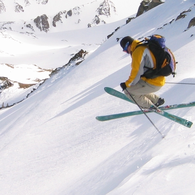 Telemarking in the Sierra backcountry, Sierra at Tahoe