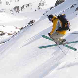 Telemarking in the Sierra backcountry, Sierra at Tahoe