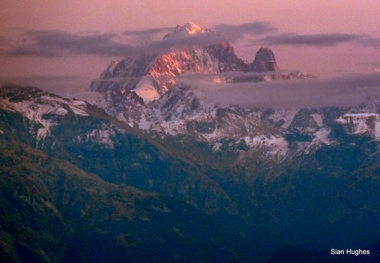 Sunset on the Grand Montets, Chamonix