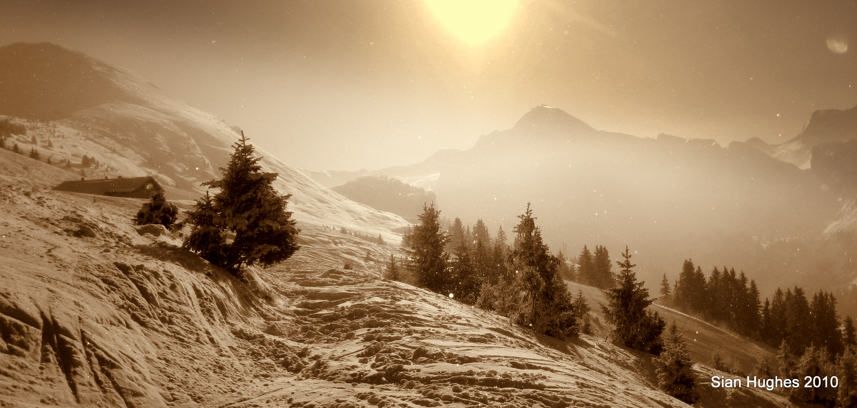 Off piste above Linderets, Avoriaz