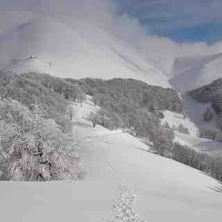 Climbing on Cardito's top, Terminillo