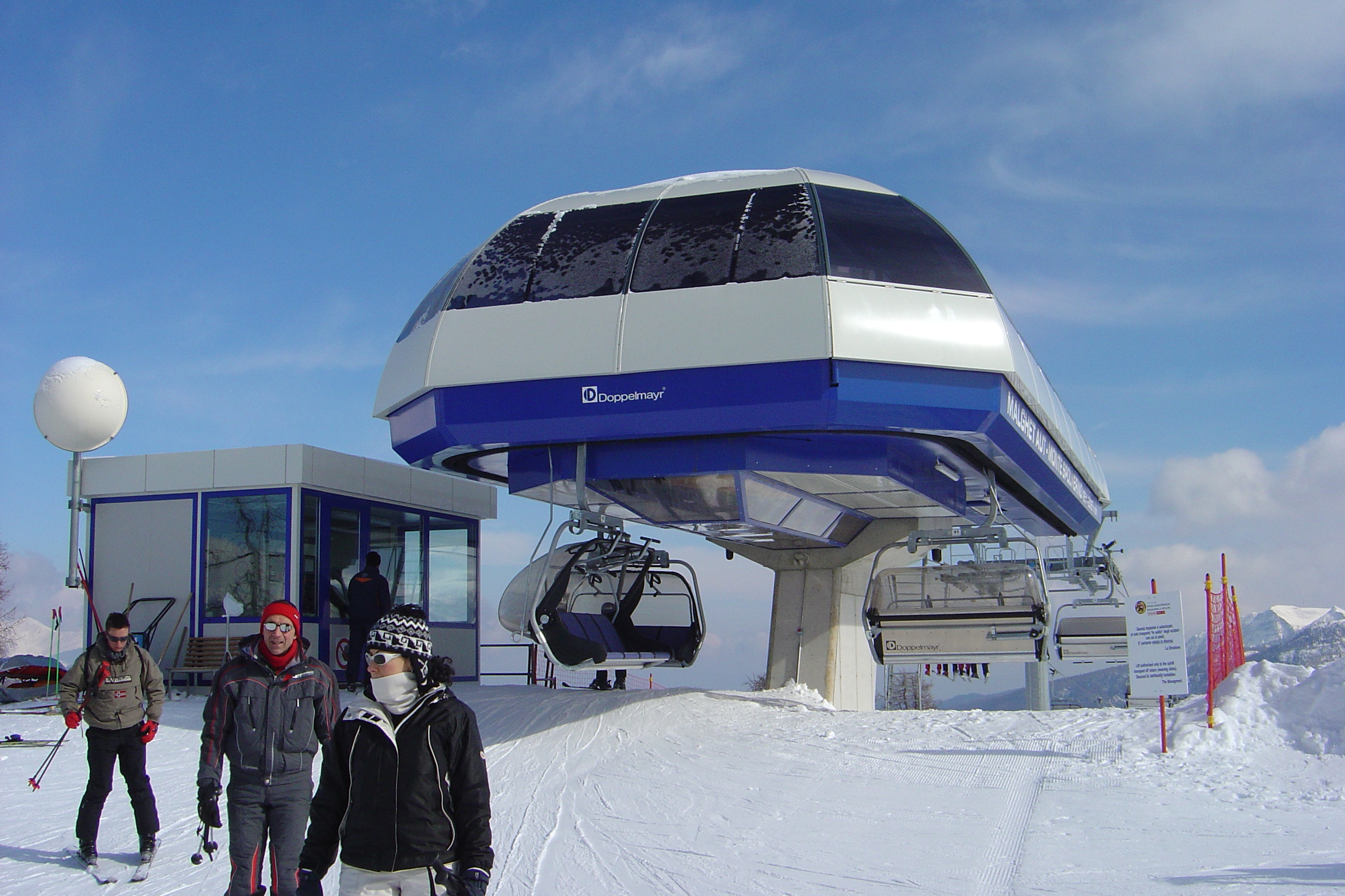 Top of four man lift, Folgarida-Marilleva