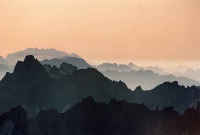 Early morning on the Aiguille du Midi, Chamonix