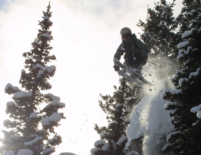 Steep skiing at Cody Peak, Jackson Hole