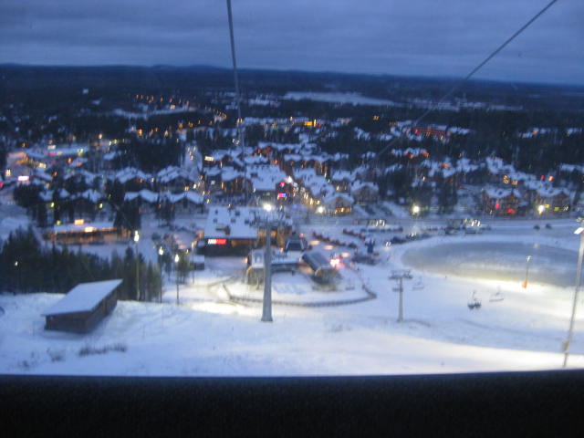 levi town from ski lift