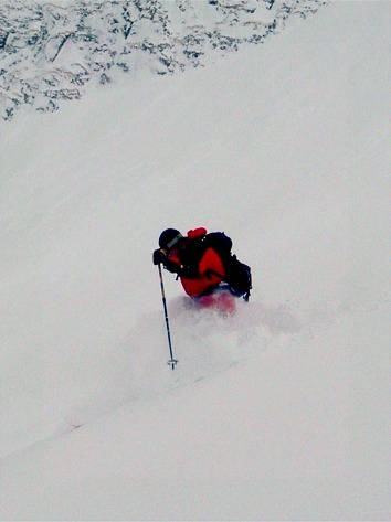 Coming down Saulire after heavy Snow, Courchevel