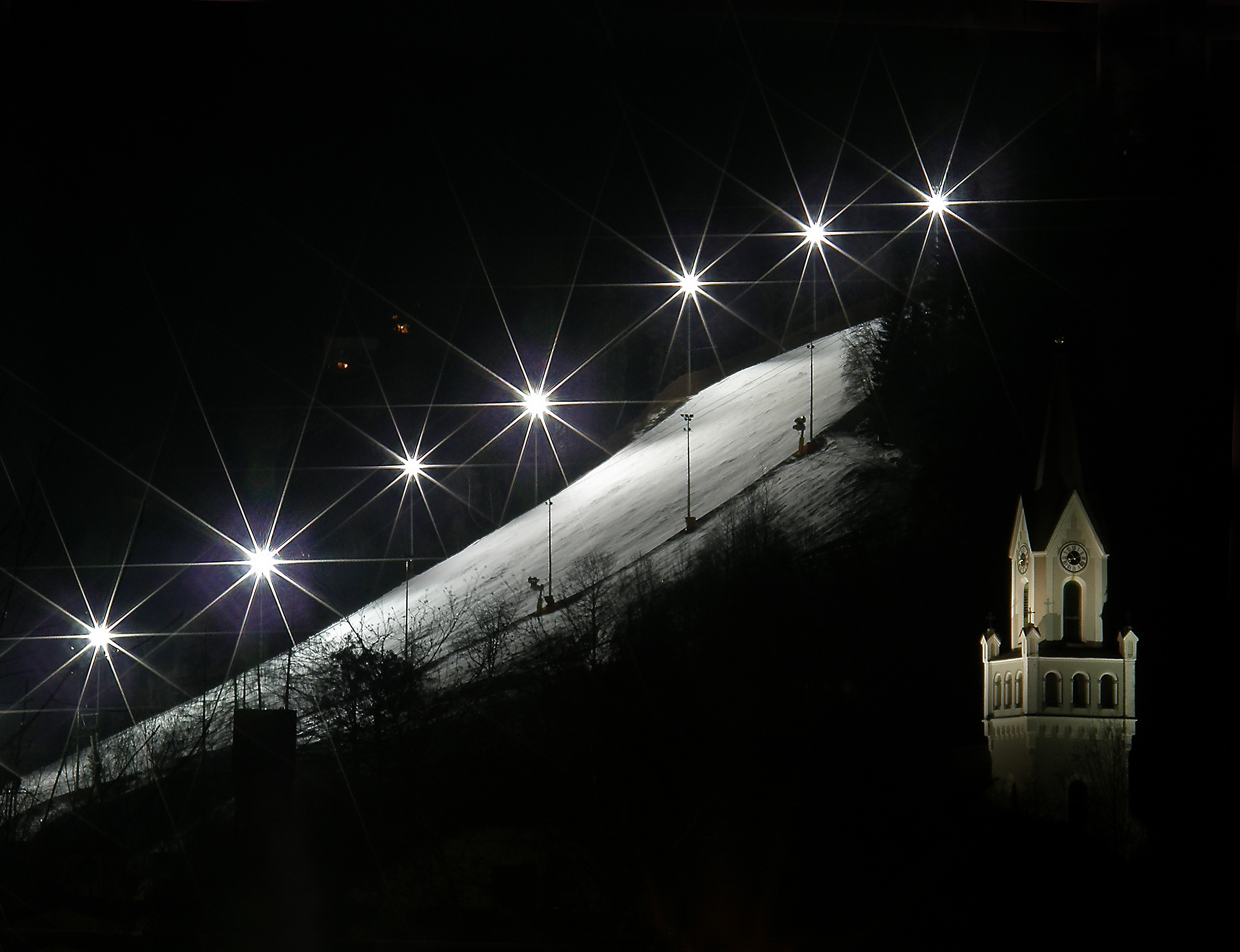 Night skiing in Schladming