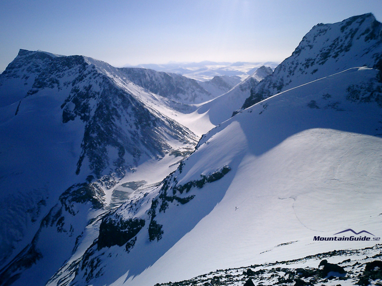 Ski touring in the area of Kebnekaise, Sweden