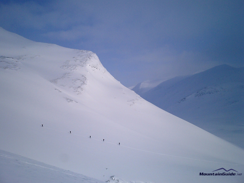 Ski touring in the area of Kebnekaise, Sweden