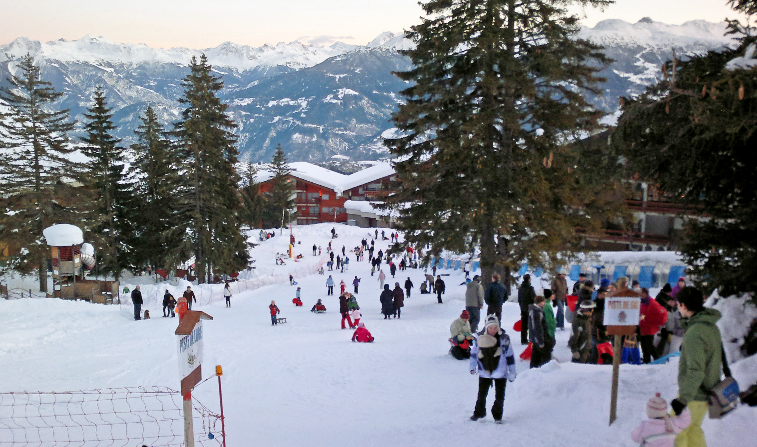 Bottom of the Village piste, Anzère
