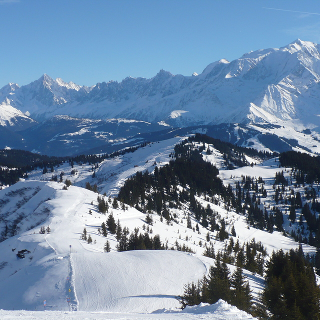 La Giettaz - looking towards Combloux, La Giettaz en Aravis