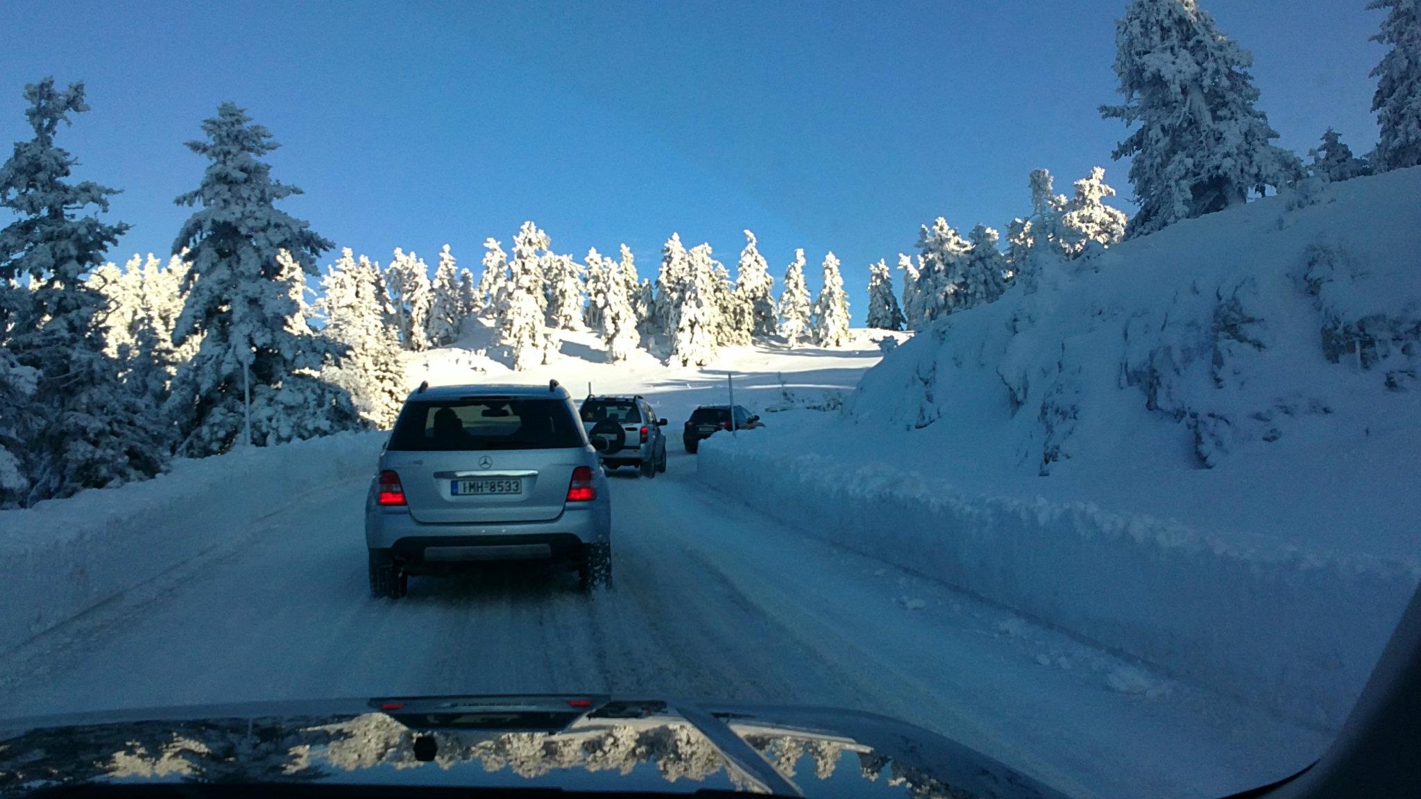 after two days snowfall  PARNASSOS mt, Mt Parnassos-Kelaria
