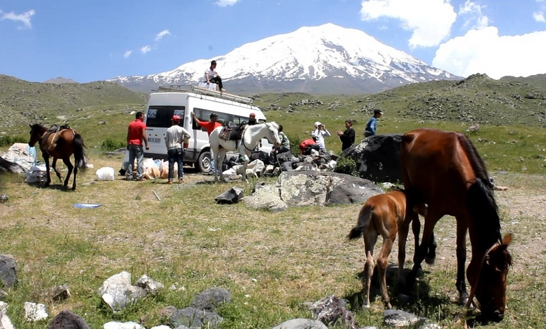 Mount Ararat in June, Ağrı Dağı or Mount Ararat