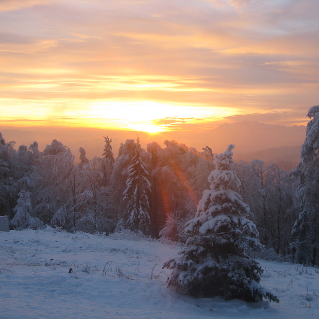 Sunset from Jaworzhyna, Jaworzyna Krynicka