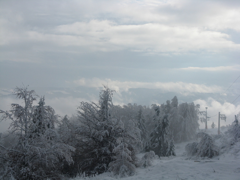 Fog, clouds and sun, Jaworzyna Krynicka