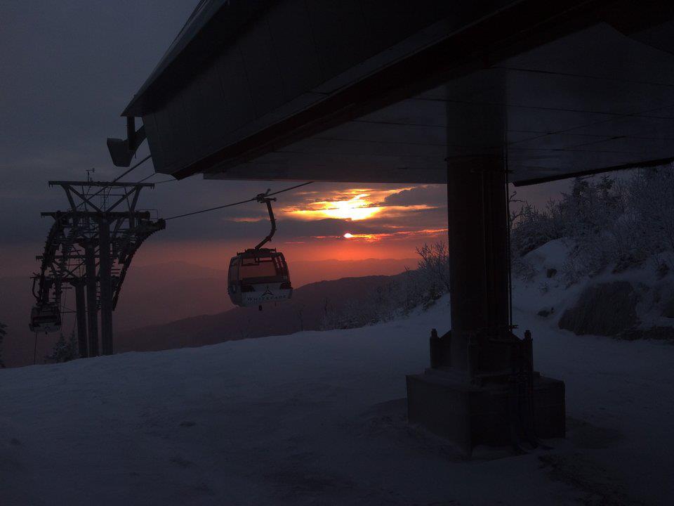 Gondola pink morning, Whiteface Mountain (Lake Placid)