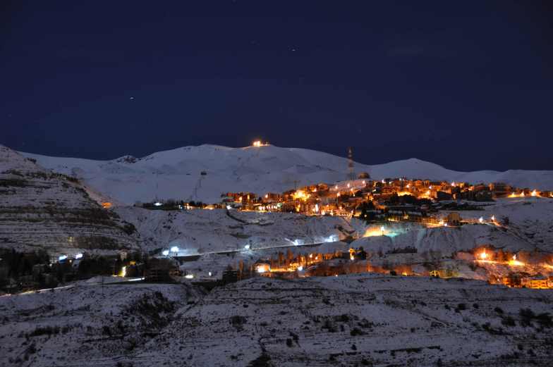 Faraya Mzaar by night, Mzaar Ski Resort
