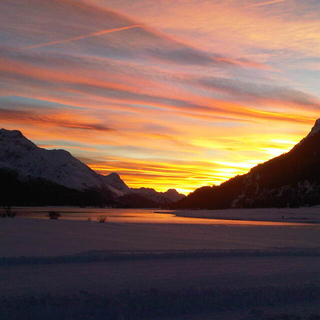 Engadine sunset, Corvatsch-Furtschellas