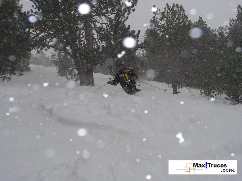 Me freeriding Arcalís Forest, Ordino-Arcalís