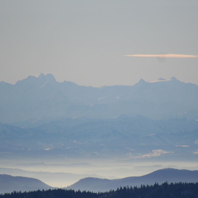 Feldberg Snow: view over switzerland