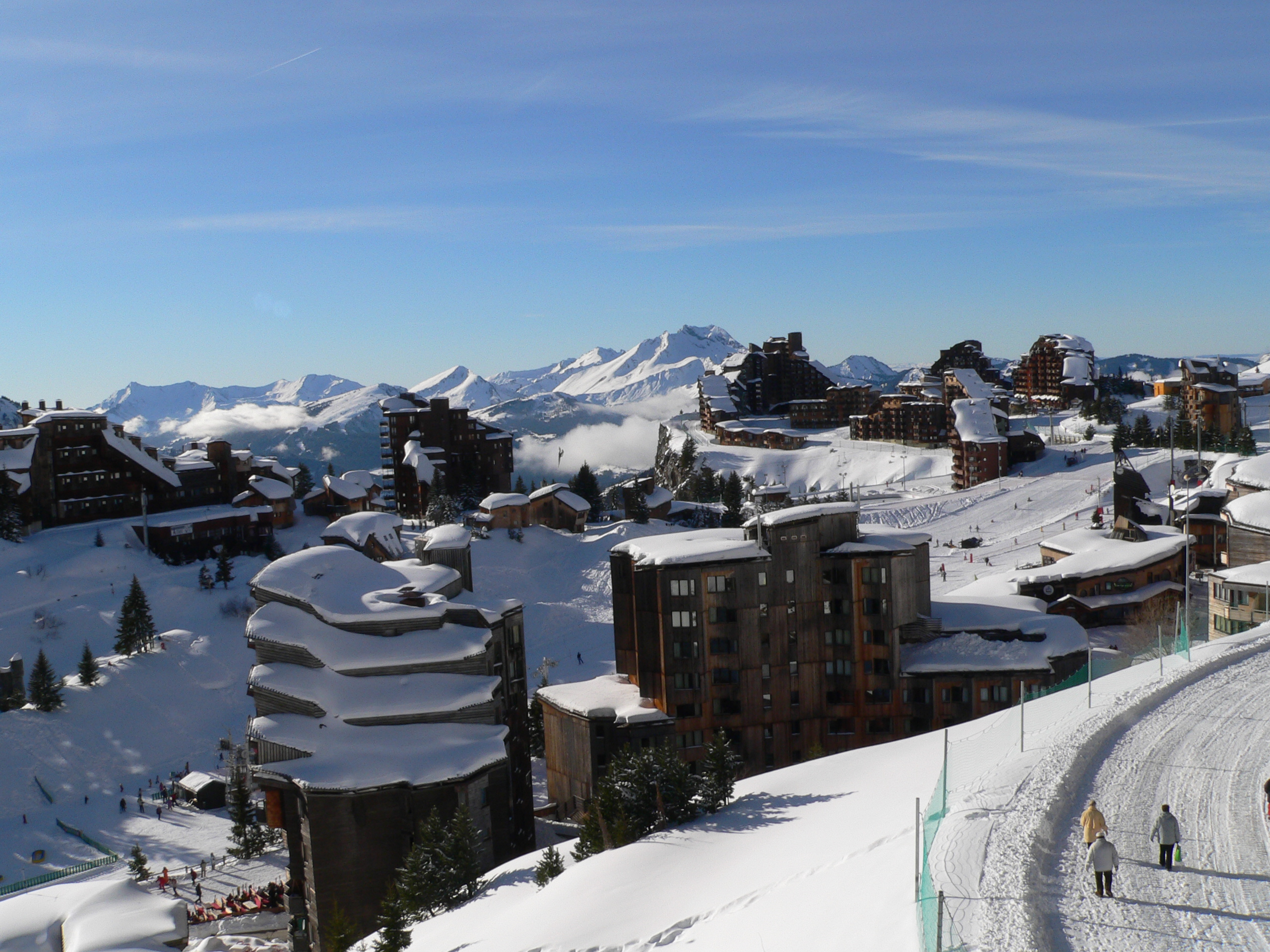 Arriving in Avoriaz