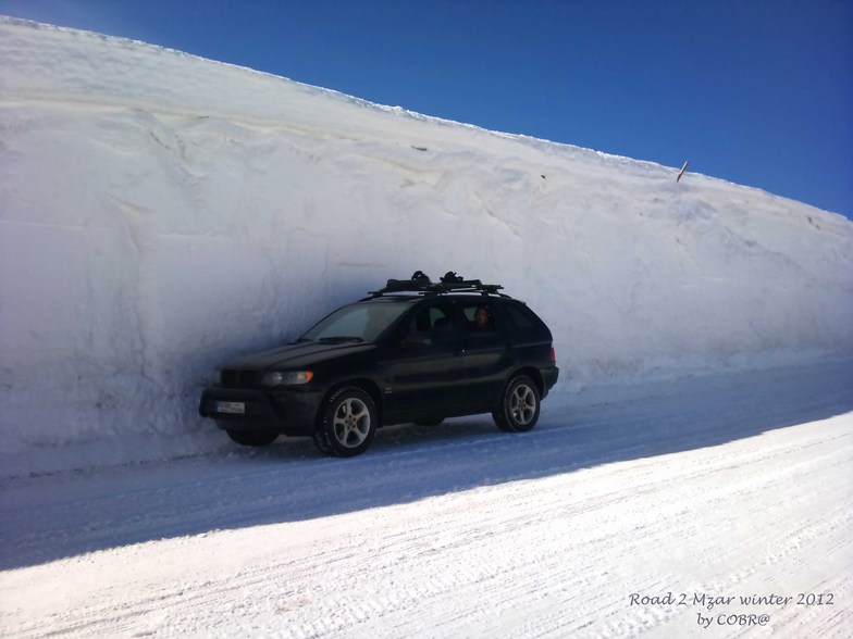 In my X5 to Mzar Resort, Mzaar Ski Resort