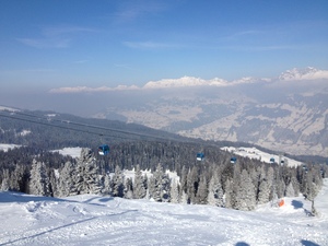 View on the schiefer run, Klosters photo