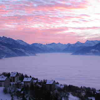 View of the Rhone Valley from Crans Montana