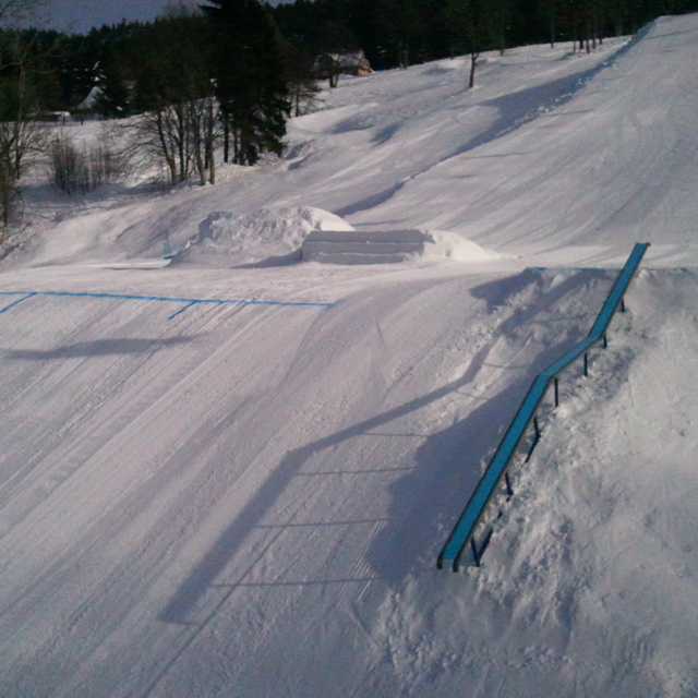 Midle 5th platform with two jumps 7-12m long table and Bouble-kinked box!, Kořenov - Rejdice