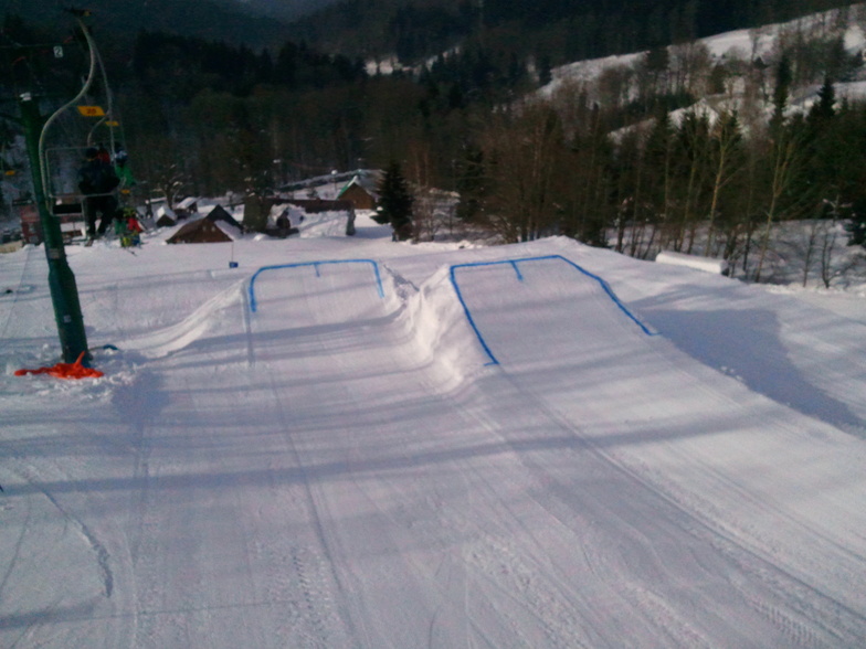 Big Air, our last obstacle in snowpark. Two takeoffs 8-15m long table! Watch out for big air, ask the locals for speed check before your first try! !, Kořenov - Rejdice