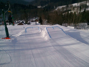 Big Air, our last obstacle in snowpark. Two takeoffs 8-15m long table! Watch out for big air, ask the locals for speed check before your first try! !, Kořenov - Rejdice photo
