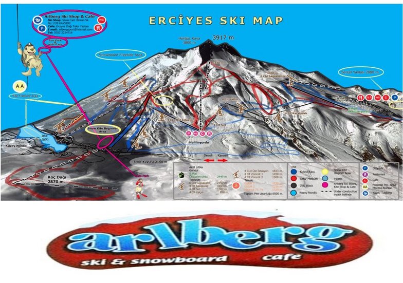 new ski  map 2011-2012, Erciyes Ski Resort