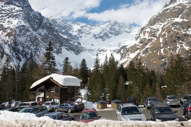Car park at La Fouly, La Fouly - Val Ferret
