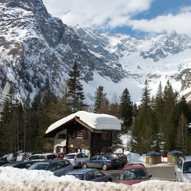 Car park at La Fouly, La Fouly - Val Ferret