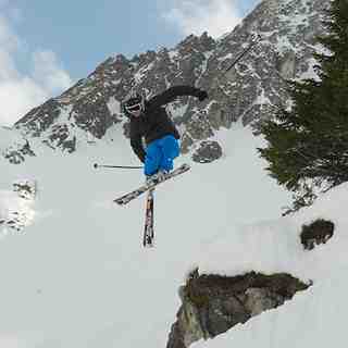Simon Schmidli off piste, Vichères-Liddes