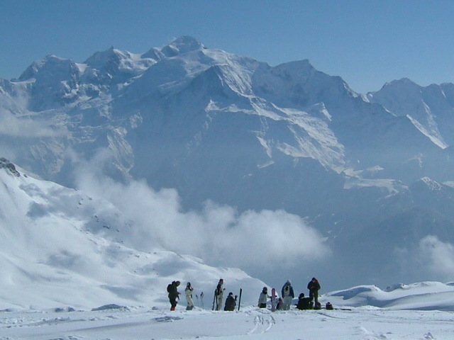 Flaine looking towards Mont Blanc