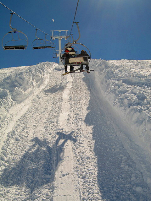 Nabil chair lift - Deep snow, Mzaar Ski Resort