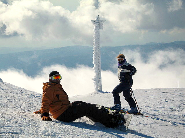 Skiing The Clouds - Mzaar top of mountain, Mzaar Ski Resort