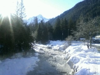 a river runs through La Thuile