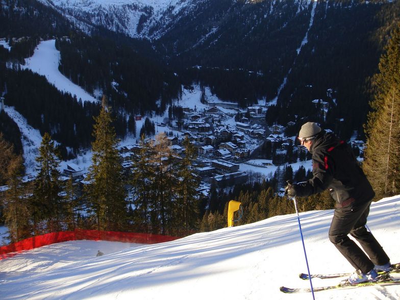 Going down the M. Schumacher black run, Madonna di Campiglio