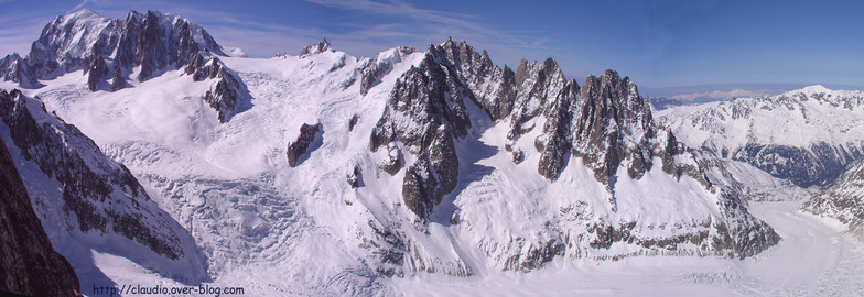 Mont Blanc et vallée blanche, Chamonix