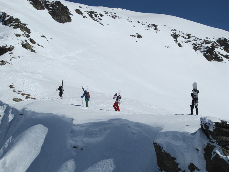 Hiking up the ridge